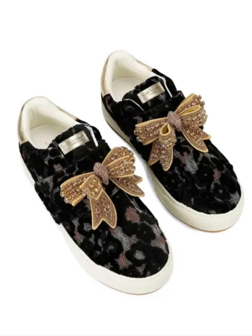 KURT GEIGER EMBELLISHED BOW SNEAKERS